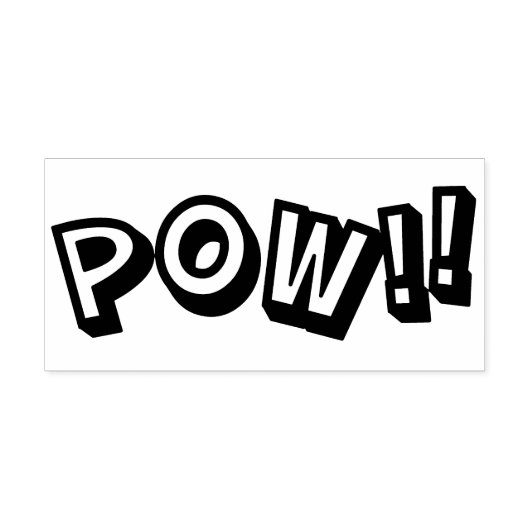 POW! Briefmarke von Kautschuk Gummistempel (Prägung)