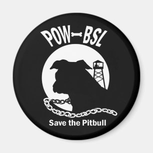 POW BSL Rettete das Emblem des Pitbull-Hundes Magnet