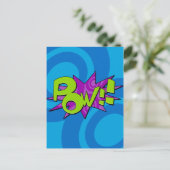 Pow Comic Book Postcard Postkarte (Stehend Vorderseite)