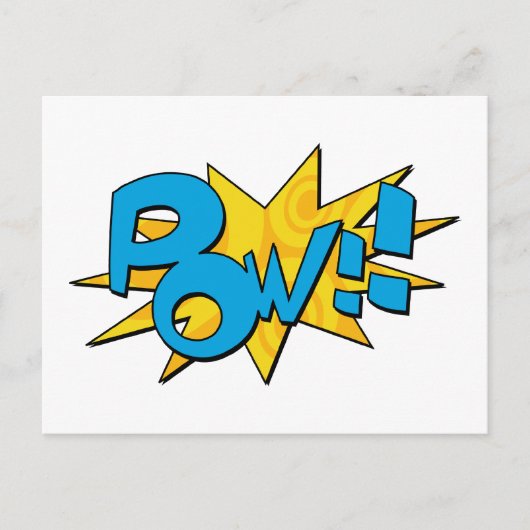 Pow Comic Book Postcard Postkarte (Vorderseite)
