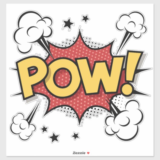 POW! Comic-Book-Stil-Cut-Aufkleber Aufkleber (Blatt)