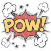 POW! Comic-Book-Stil-Cut-Aufkleber Aufkleber (Vorderseite)