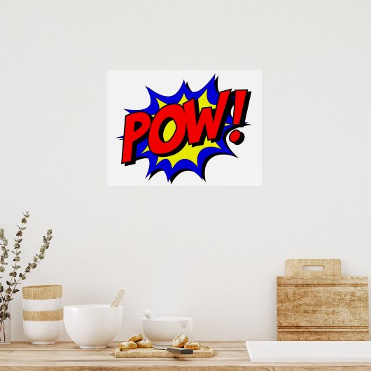 POW Comic Book Style Poster (Küche)