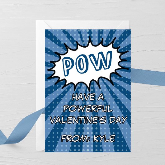 POW Comic Book Valentine’s Day Card Mitteilungskarte
