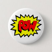 POW - Comic Buch Pop Kunst Button (Vorderseite)