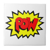 POW - Comic Buch Pop Kunst Fliese (Vorderseite)