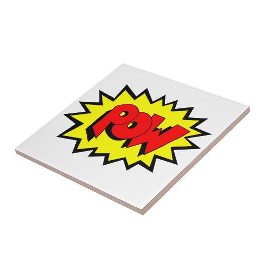 POW - Comic Buch Pop Kunst Fliese (Seite)