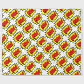 POW - Comic Buch Pop Kunst Geschenkpapier (Flach)
