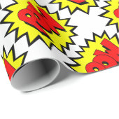 POW - Comic Buch Pop Kunst Geschenkpapier (Rolleneckpunkt)