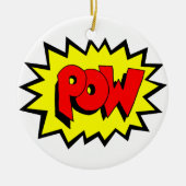 POW - Comic Buch Pop Kunst Keramik Ornament (Vorne)