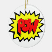 POW - Comic Buch Pop Kunst Keramik Ornament (Links)