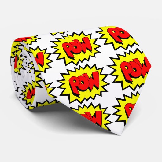 POW - Comic Buch Pop Kunst Krawatte (Gerollt)