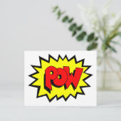 POW - Comic Buch Pop Kunst Postkarte (Stehend Vorderseite)
