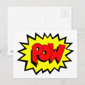 POW - Comic Buch Pop Kunst Postkarte (Vorne/Hinten)