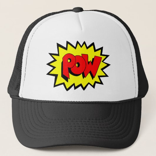 POW - Comic Buch Pop Kunst Truckerkappe (Vorderseite)