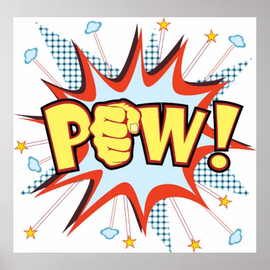 pow Comic buchstäbliche Explosion Poster (Vorne)