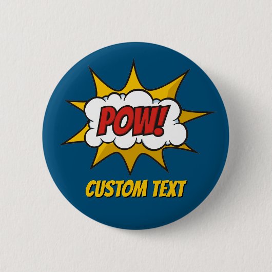 Pow Comic Sound Effect Button (Vorderseite)