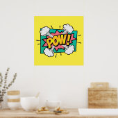 Pow-Comic-Sprechblase Poster (Küche)