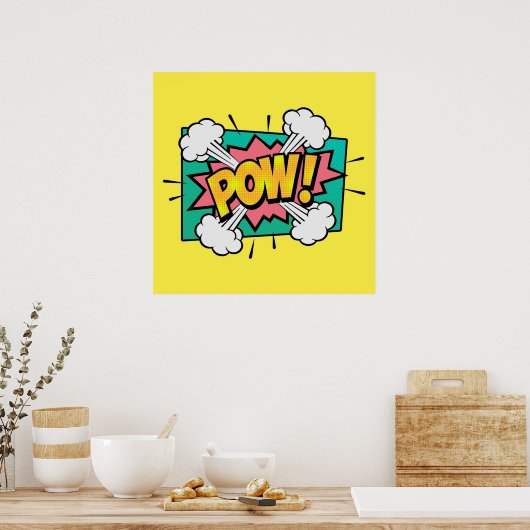 Pow-Comic-Sprechblase Poster (Küche)