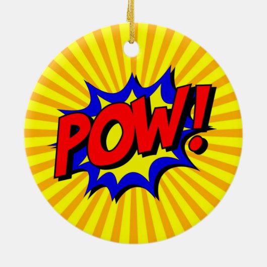 POW Comic Word Ornament (Hinten)