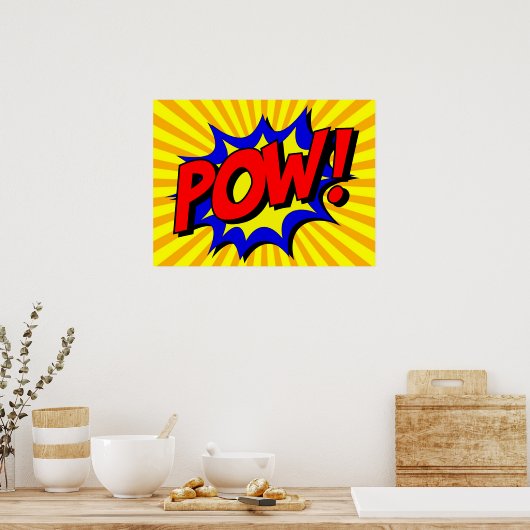 POW Comic Word Poster (Küche)