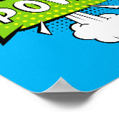 Pow! Dynamic Pop Art Comic Punch Poster (Ecke)