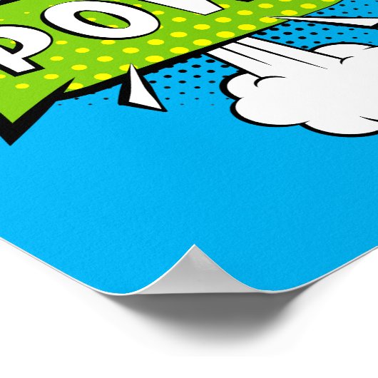 Pow! Dynamic Pop Art Comic Punch Poster (Ecke)