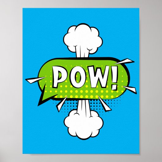 Pow! Dynamic Pop Art Comic Punch Poster (Vorne)
