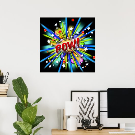 POW! Explosionsdruck Poster (Heimbüro)