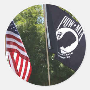 POW-Flag Runder Aufkleber