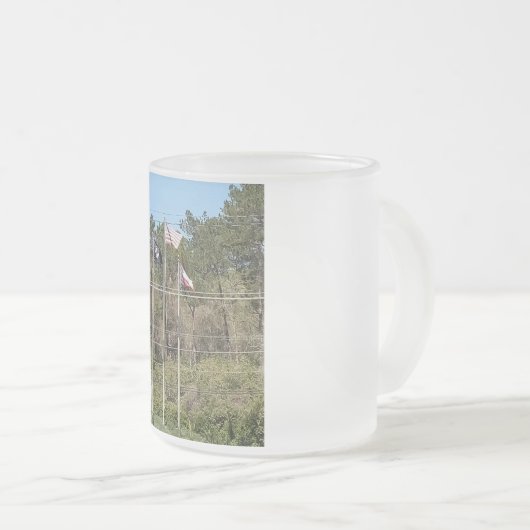 Pow Flag über Amerika Mattglastasse (VorderseiteRechts)