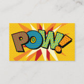 POW Fun Retro Comic Book Visitenkarte (Vorderseite)