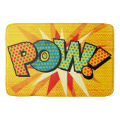 POW Fun Retro Comic Pop Kunst, Dichtung und Musik Badematte (Vorderseite)