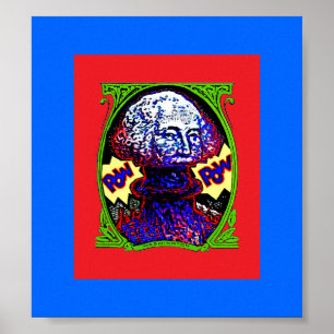 POW! Geld bläst POSTER schwarz-blau