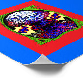 POW! Geld bläst POSTER schwarz-blau (Ecke)