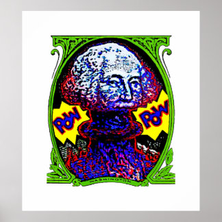 POW! Geld bläst POSTER Weißer Hintergrund billig