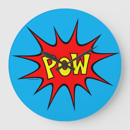 Pow! Große Wanduhr (Vorderseite)