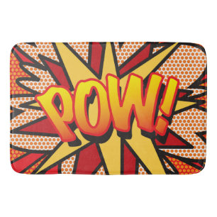 POW Lustige Retro-Comic-Book-Pop-Art Badematte