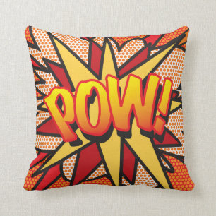 POW Lustige Retro-Comic-Book-Pop-Art Kissen