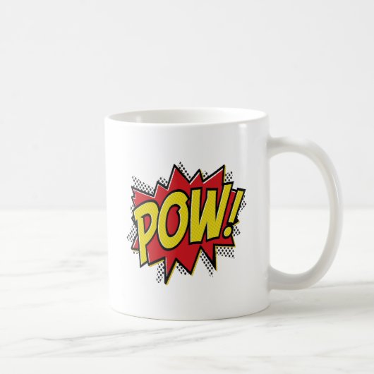 Pow Lustiger Becher Kaffeetasse (Rechts)
