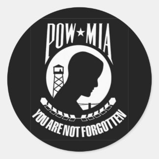 POW - MIA-Aufkleber Runder Aufkleber
