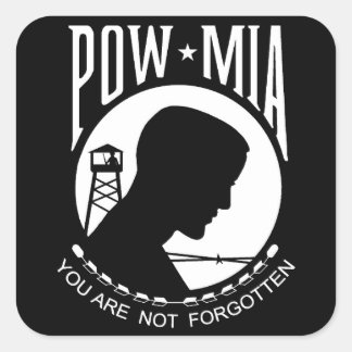 Pow MIA: Du bist nicht vergessen! Quadratischer Aufkleber