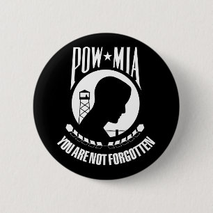 POW MIA-Flag Button