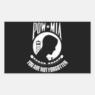 POW MIA-Flag Rechteckiger Aufkleber