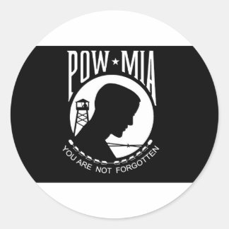 POW+MIA-Flag Runder Aufkleber
