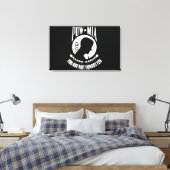 POW-MIA-Flagge Leinwanddruck (Insitu (Schlafzimmer))