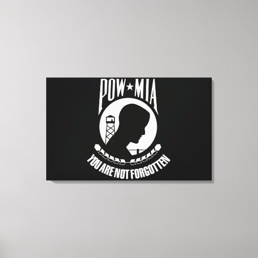 POW-MIA-Flagge Leinwanddruck (Vorderseite)