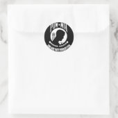 POW-MIA-Flagge Runder Aufkleber (Tasche)