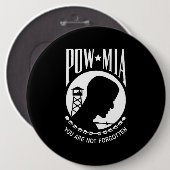 POW-MIA-Flagge: Vermisste Soldaten des Vietnamkrie Button (Vorne & Hinten)