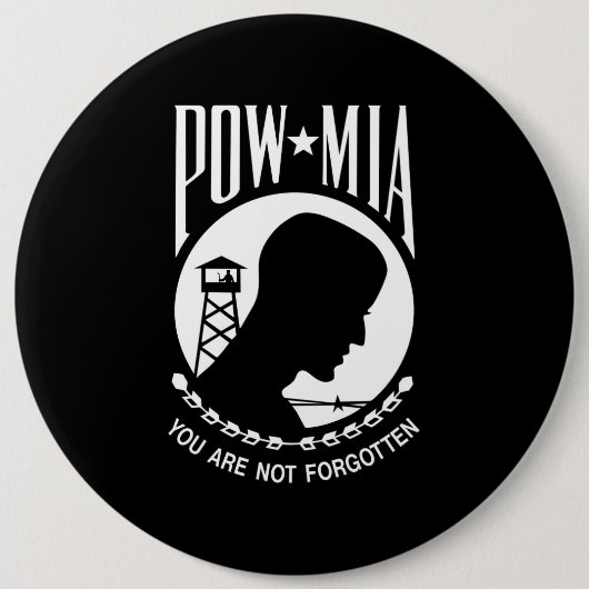 POW-MIA-Flagge: Vermisste Soldaten des Vietnamkrie Button (Vorderseite)